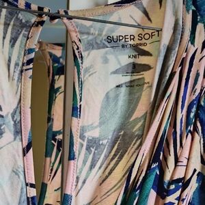 Torrid Super Soft Knit Top with Tropical Print